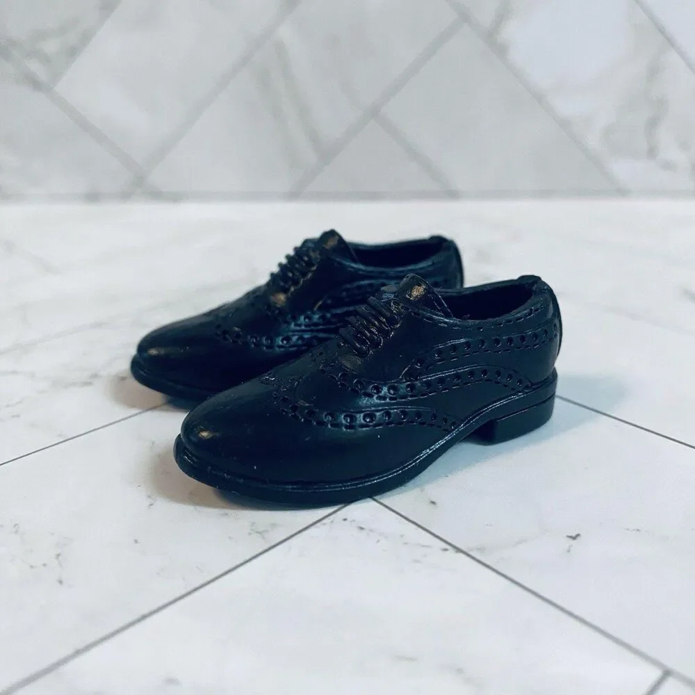 Vintage Ken Shoes Black Loafers Wingtip Oxford Suit Style Dress Shoe  Mattel